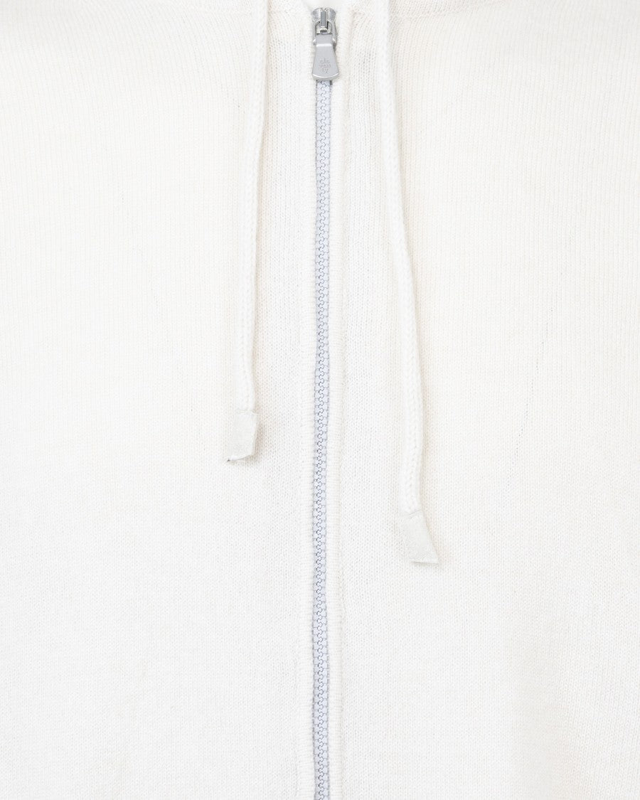 Eleventy Full-Zip Beige Sweater