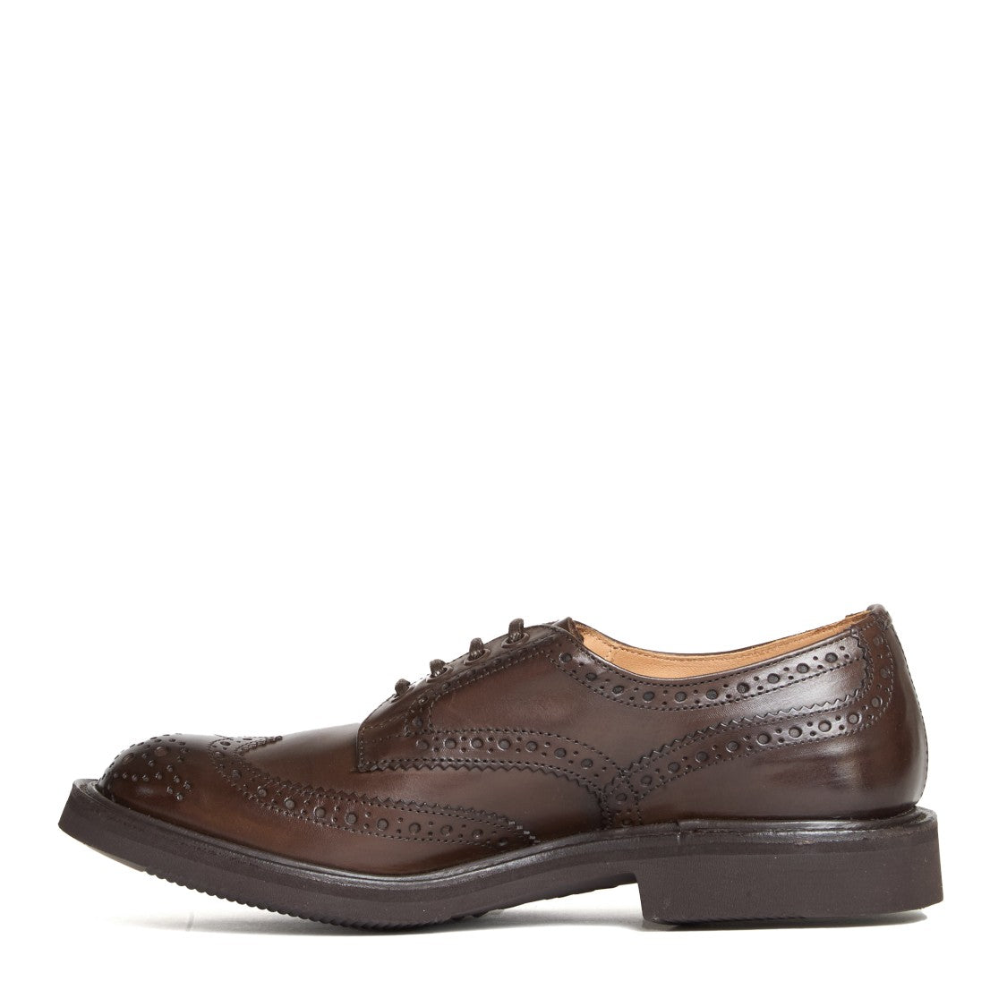 Tricker's Mens Espresso Burnished Derby Brogues