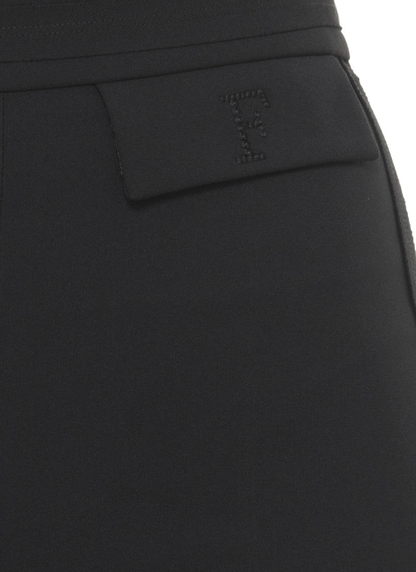 Elisabetta Franchi Black Pants With Logoed Pants