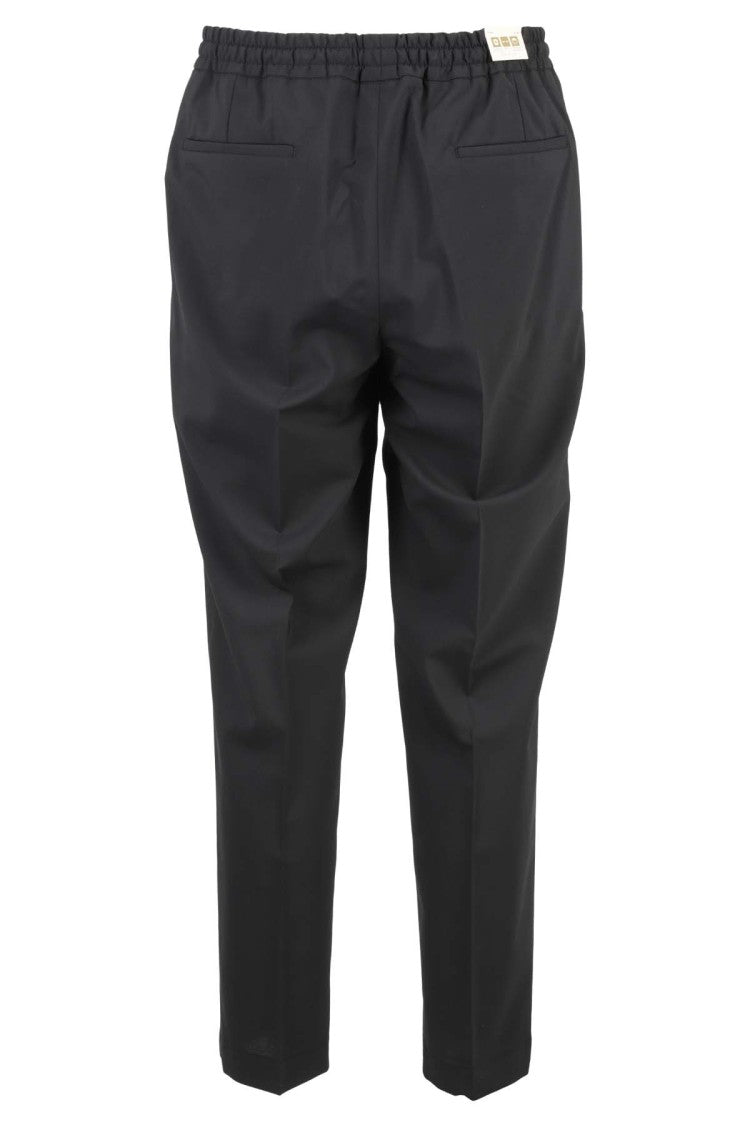 Briglia Tapered Black Pants With Adjustable Waist