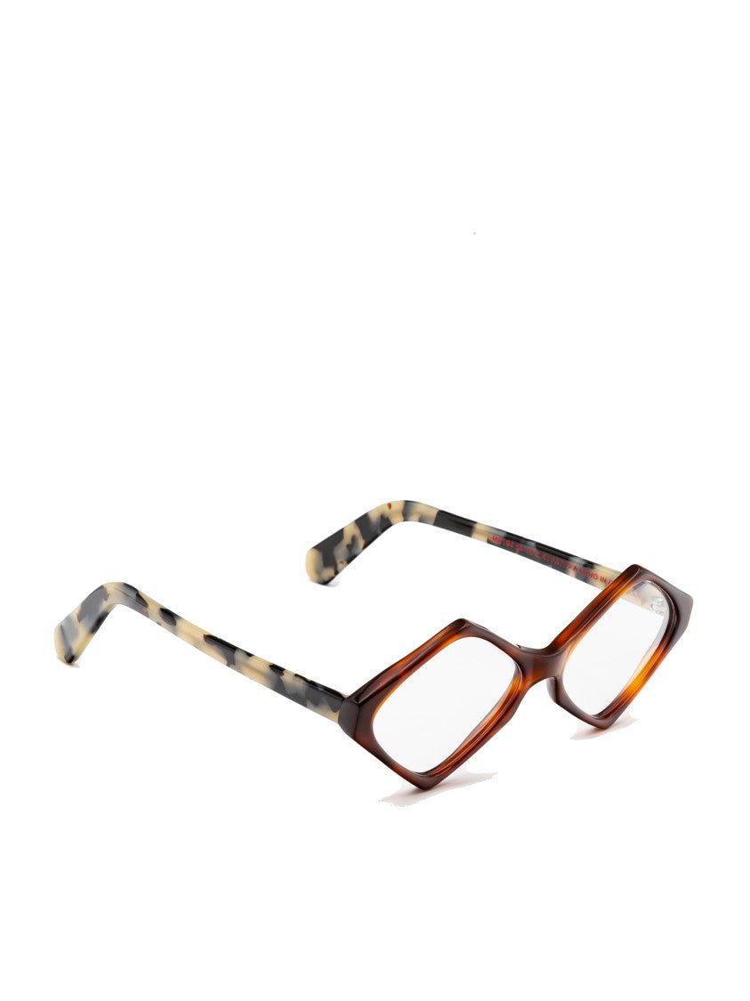 Moli@Limo Geometric Oversized Optical Frames With Tortoiseshell Accents