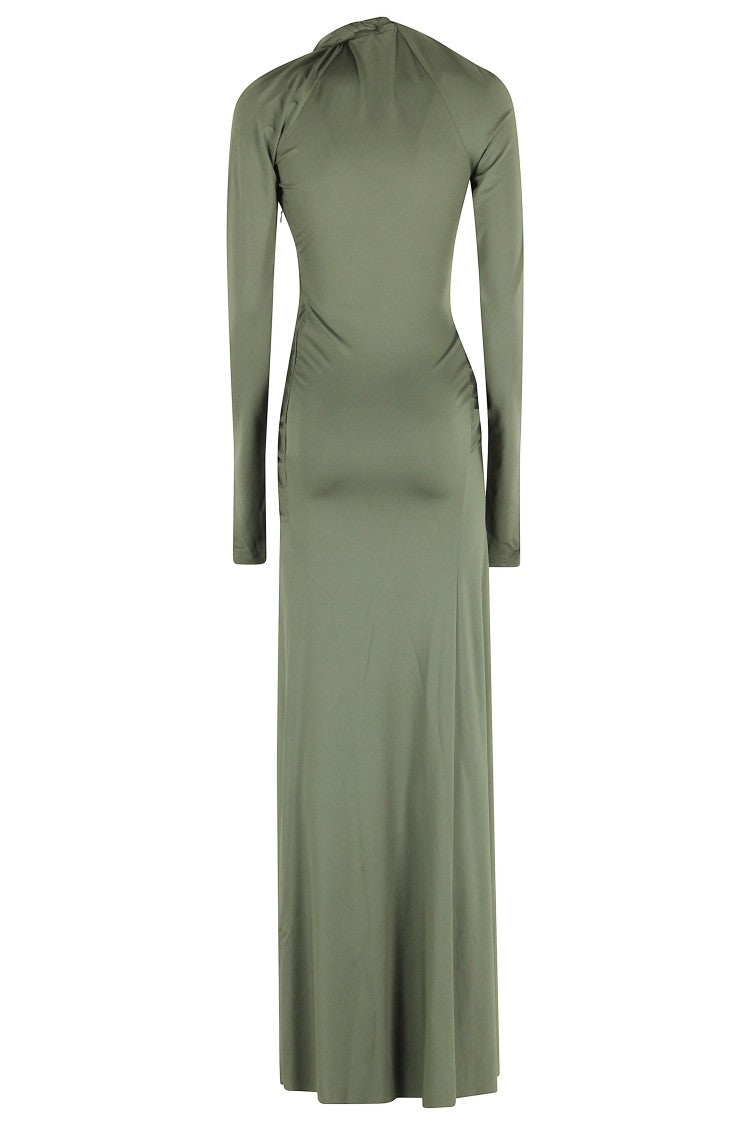 Victoria Beckham Twist Detail V-Neck Gown