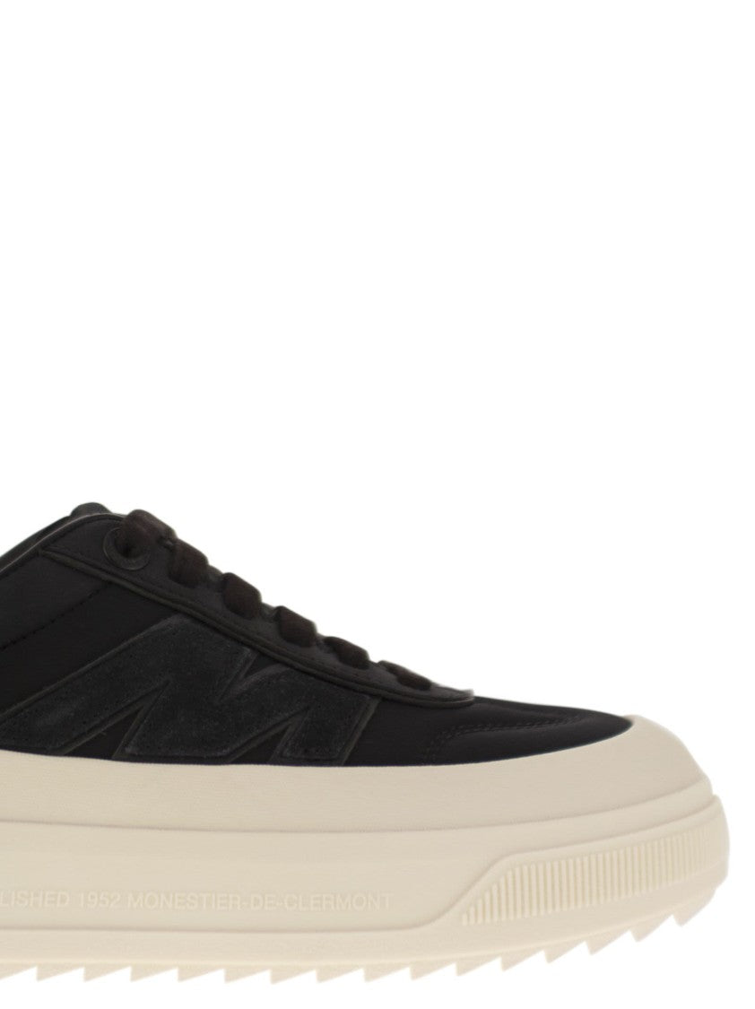 Moncler Nubuck And Suede Black Altive Trainers