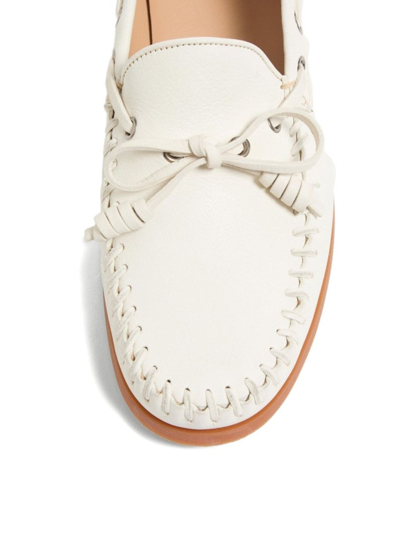 Valentino Garavani Moccasin Design Flat Shoes With Bow Detail