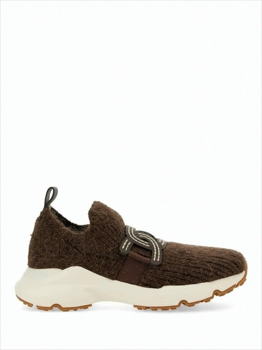 Tod's Textured Fabric Sneakers With Distinctive Interlocking Design