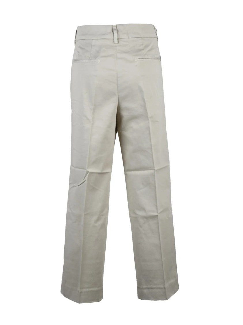 Dondup Beige Straight-Leg Trousers