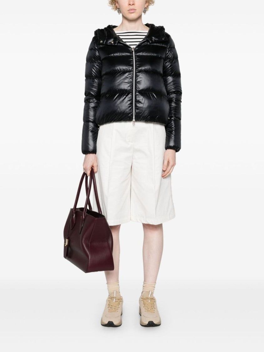 Herno Ultralight Quilted Bomber Jacket With Hood