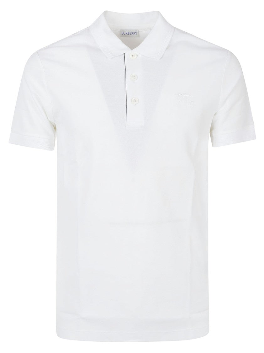 Burberry Pique Cotton Tonal Ekd Polo Shirt