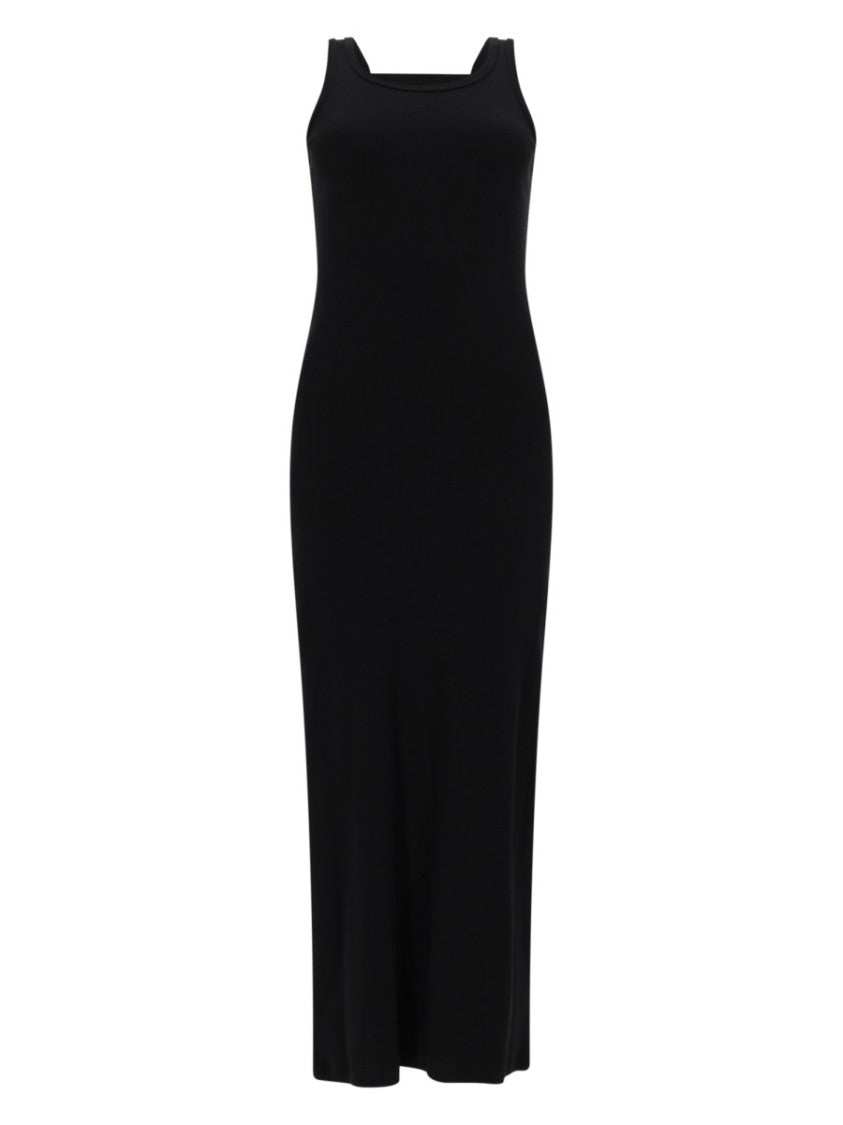 Msgm Viscosa Fitted Cut-Out Maxi Dress