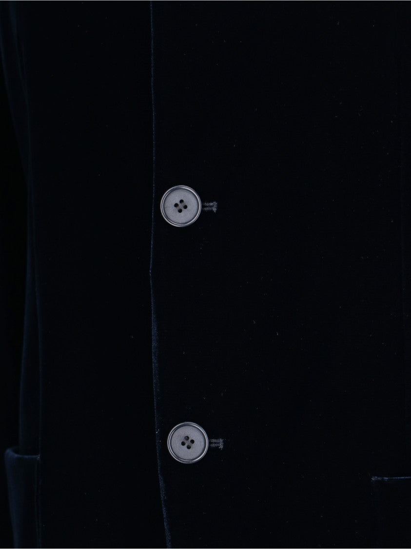 Giorgio Armani Single-Breasted Blazer – Navy