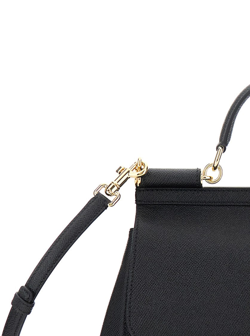 Dolce & Gabbana Black Structured Shoulder Bag