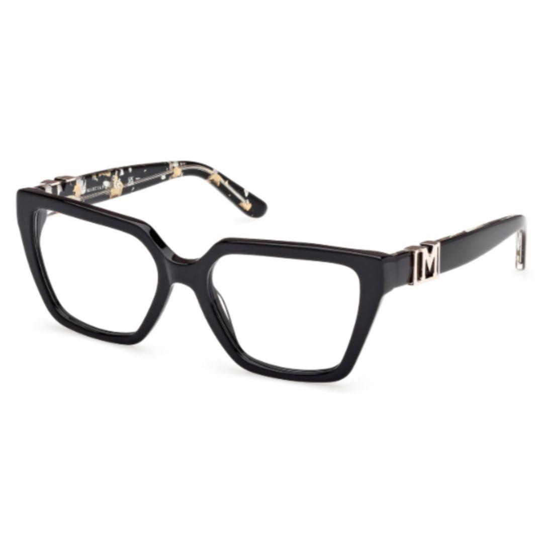 Guess By Marciano Gm50028 Oversized Square Frame Eyeglasses With Tortoiseshell Temples