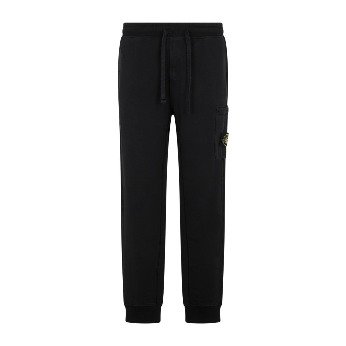 Stone Island Relaxed Fit Black Cotton Sweatpants