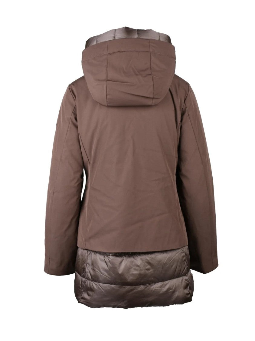 Bomboogie Bronze Padded Short Jacket With Adjustable Hood