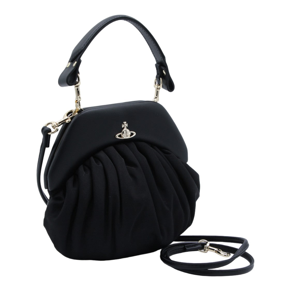 Vivienne Westwood Structured Black Bag With Top Handle