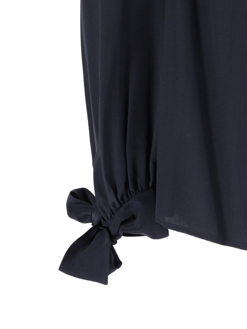 Max Mara Silk Blouse With Classic Collar And Button Front
