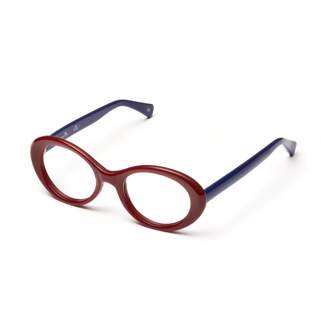Kador Mina Oval-Frame Sunglasses With Glossy Two-Tone Finish