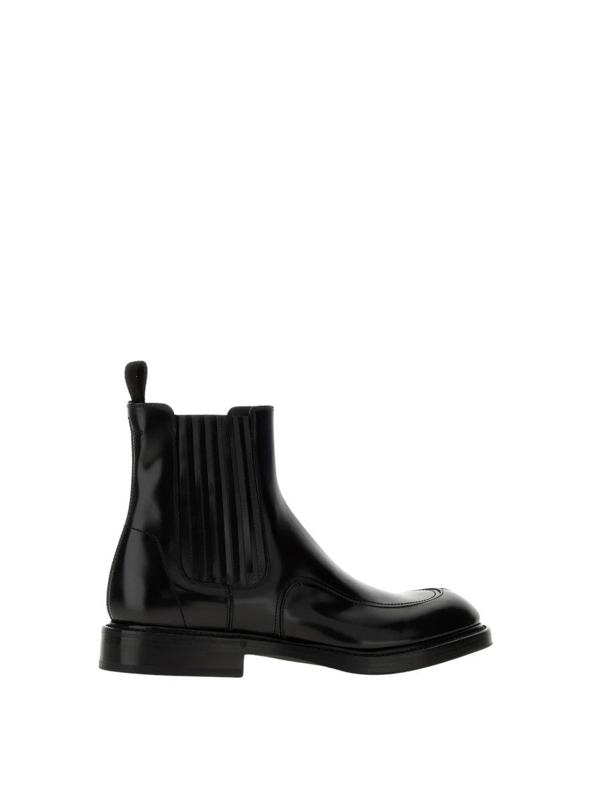 Dolce & Gabbana Polished Leather Beatles Ankle Boots