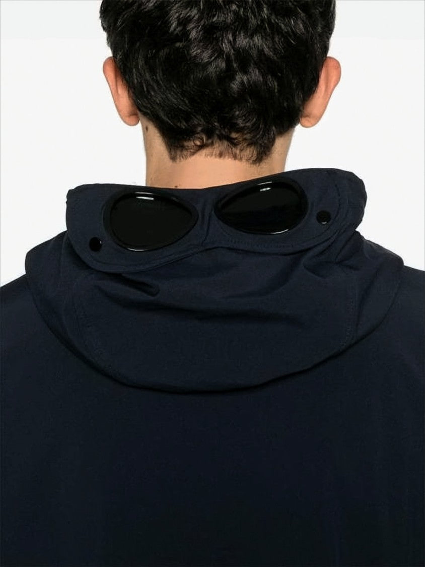 C.P. Company Relaxed-Fit Black Jacket With Concealed Zip And Goggles