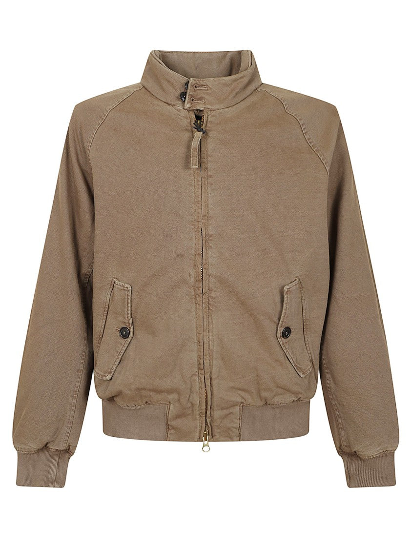 Baracuta Padded Brown Cotton Canvas G9 Jacket With Tartan Lining