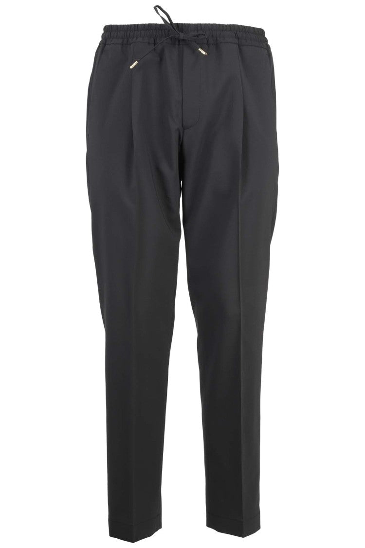 Briglia Tapered Black Pants With Adjustable Waist