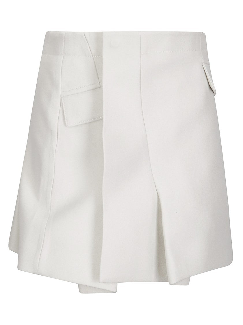 Sacai Short Wool Melton Skirt