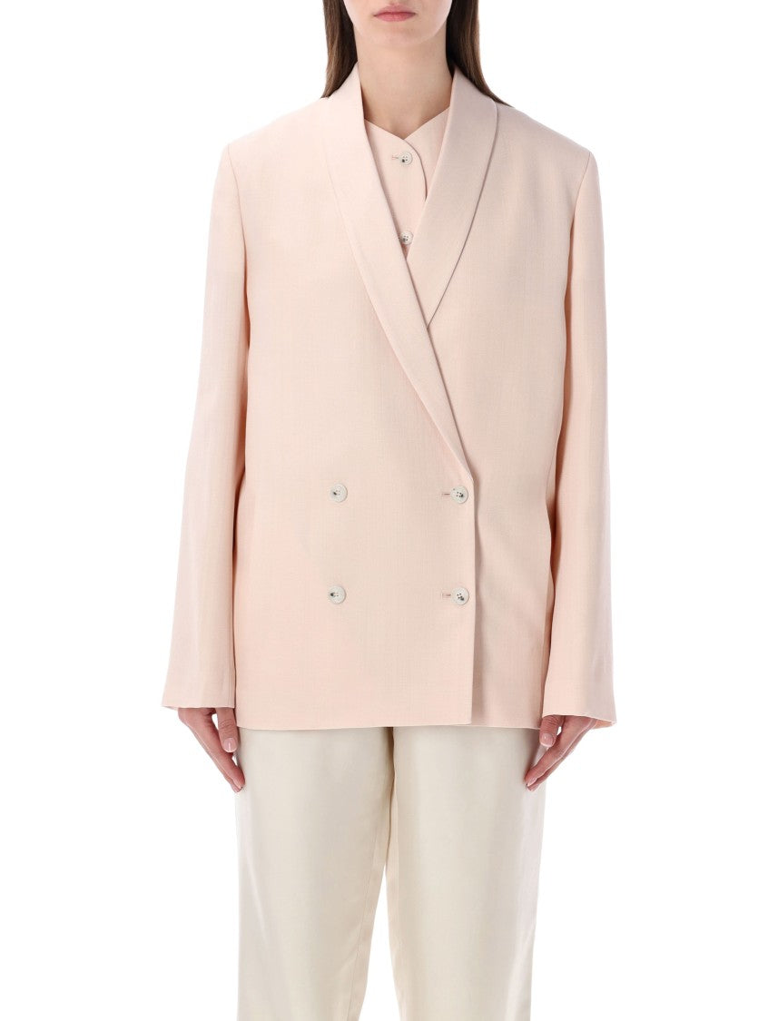 Loulou Studio Double-Breasted Minka Blazer With Shawl Collar And