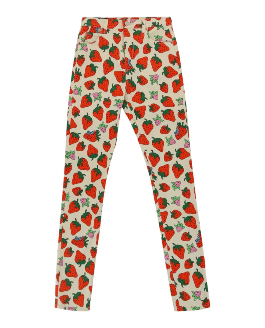 Gucci Strawberry Cotton Skinny Pant