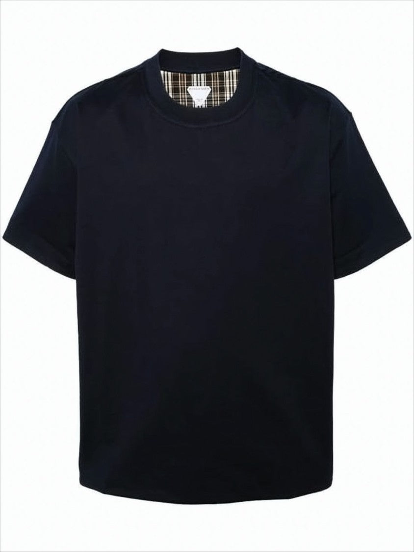 Bottega Veneta Boxy-Fit Short-Sleeve T-Shirt With Plaid Accents