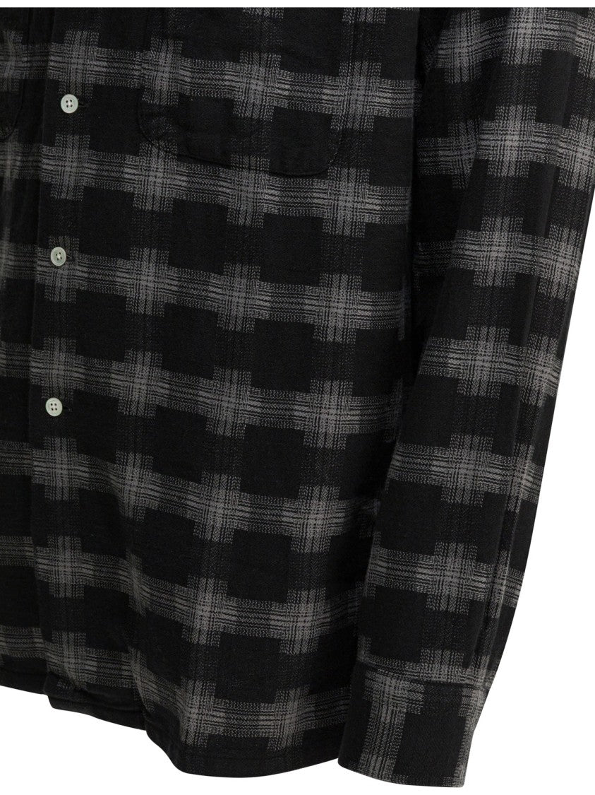Beams Plus Checkered Button-Down Shirt With Two Chest Pockets