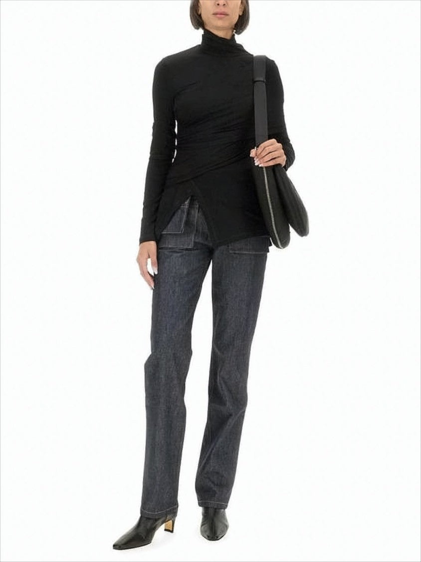 Helmut Lang Layered Long-Sleeve Top With Cut-Out Detail