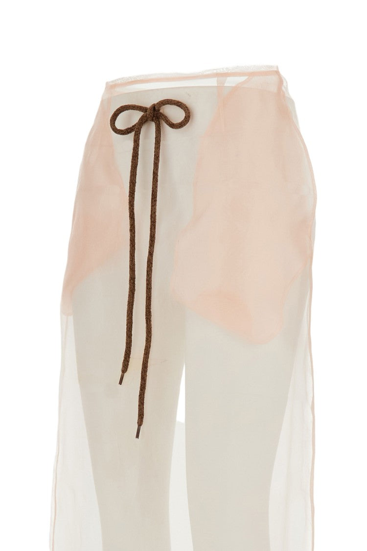 Simone Rocha Sheer Column Midi Skirt