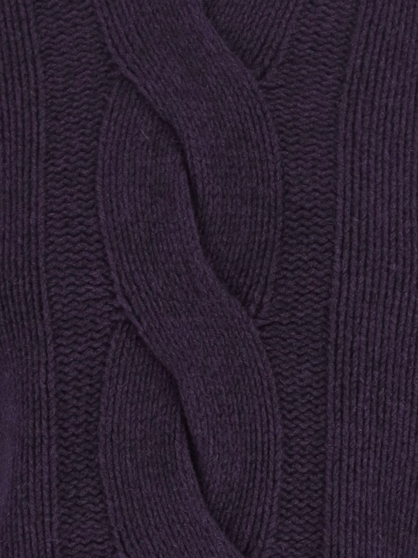 Bruno Manetti Cable-Knit Turtleneck Sweater Crafted