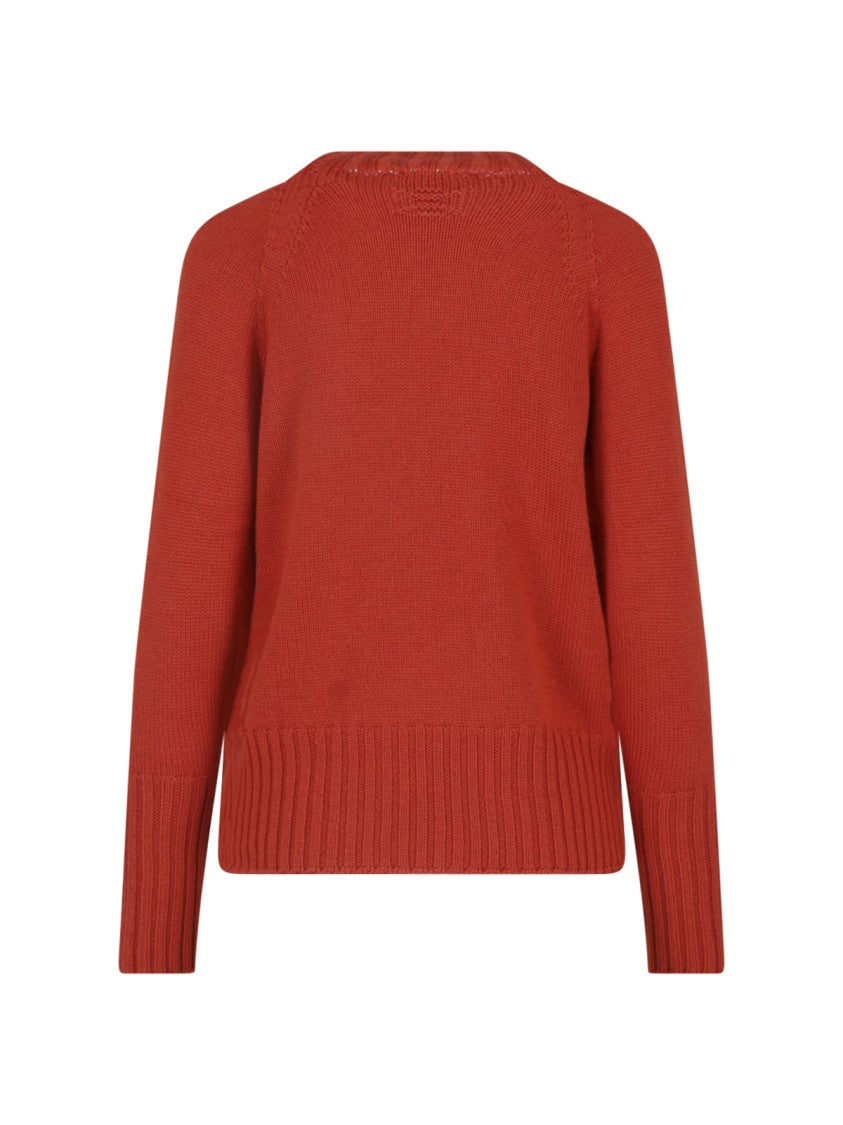 Drumohr Orange Merino Wool Crewneck Sweater