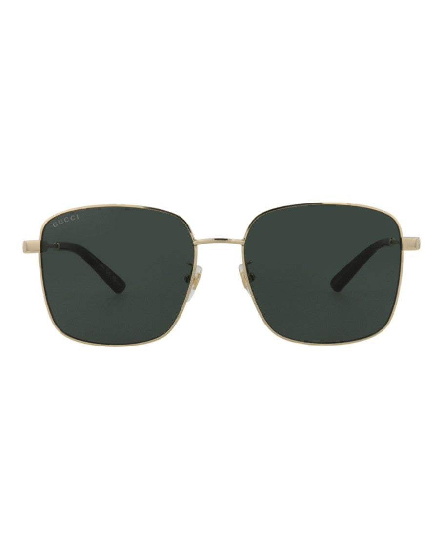 Gucci Square-Frame Metal Sunglasses