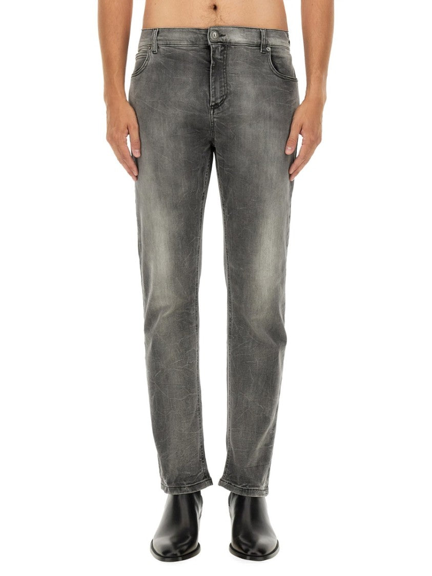 Balmain Regular Fit Grey Jeans