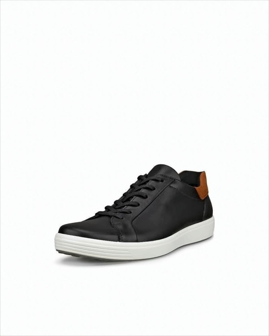 Ecco Low-Top Black Cow Leather Sneakers