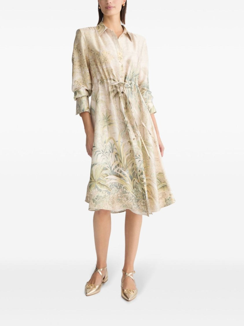 Liu Jo Botanical Print Midi Dress