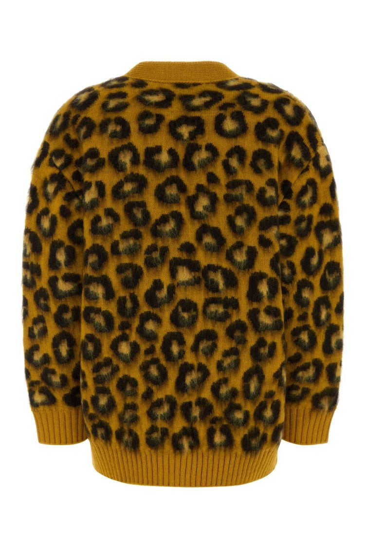 Bottega Veneta Embroidered Wool Blend Oversize Cardigan