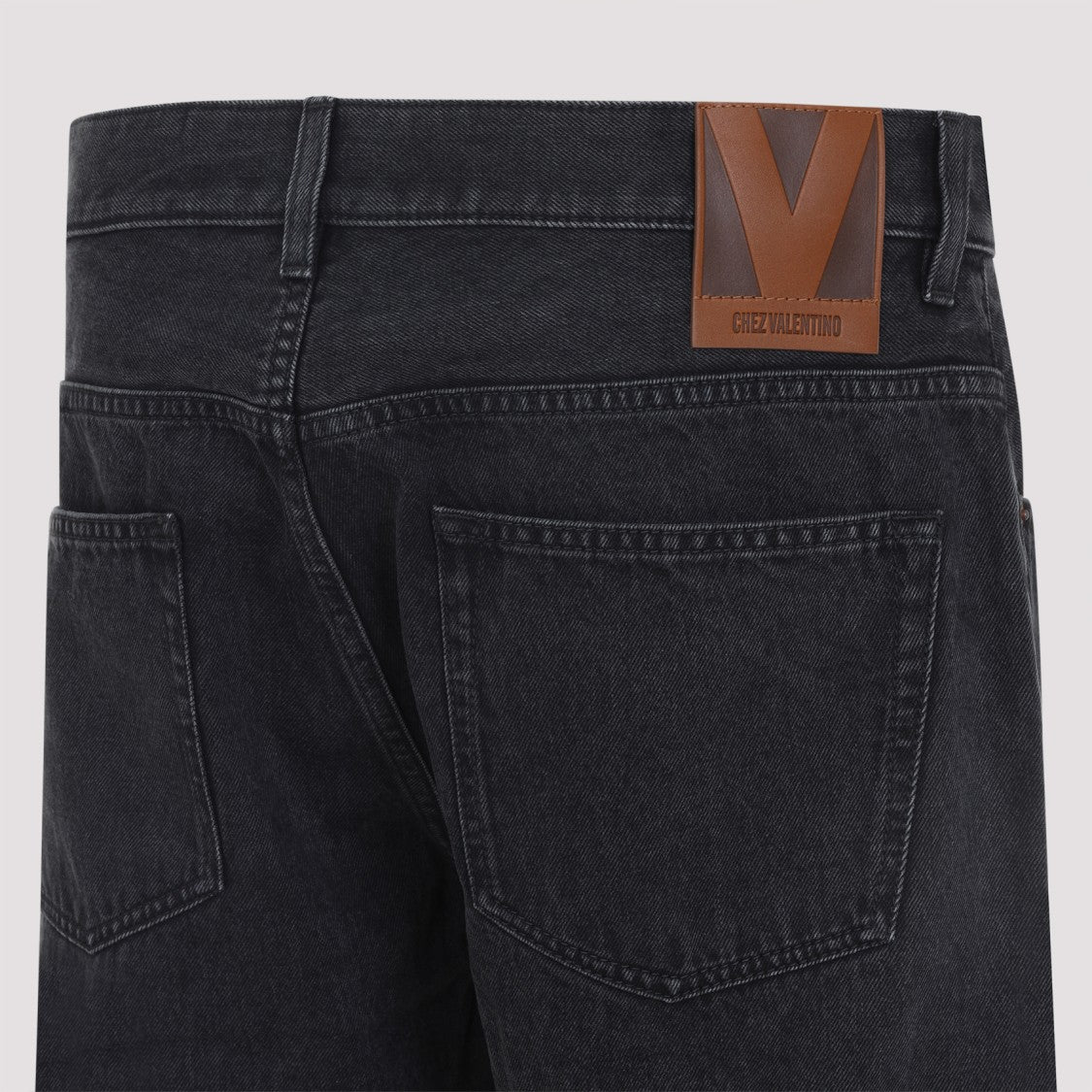 Valentino Tailored Black Denim Jeans With Five-Pocket Design