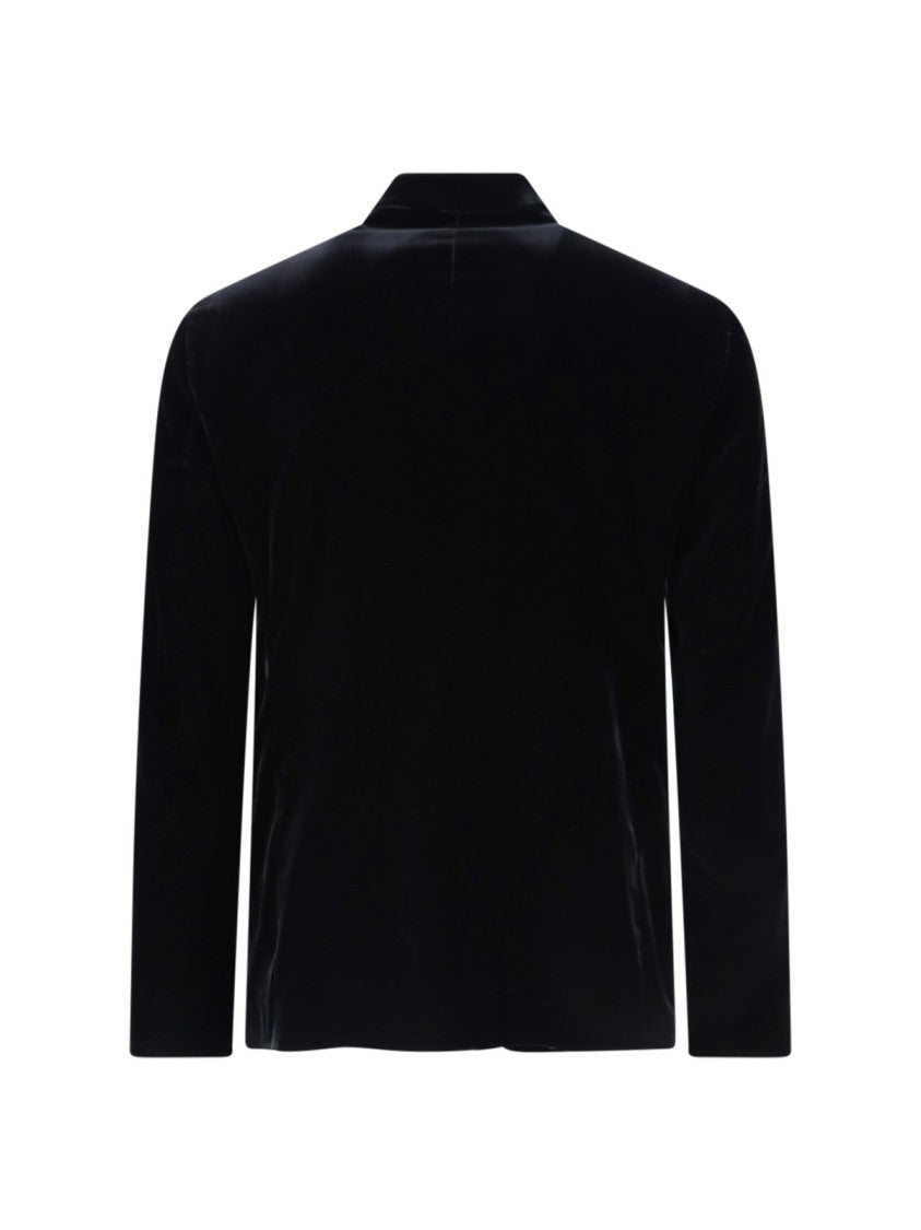 Giorgio Armani Single-Breasted Blazer – Black