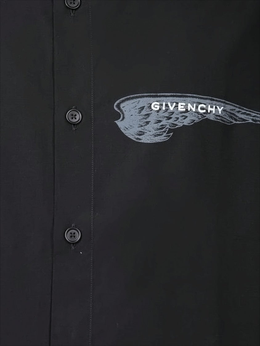 Givenchy Minimalist Black Short-Sleeved Shirt With Subtle Logo Detail