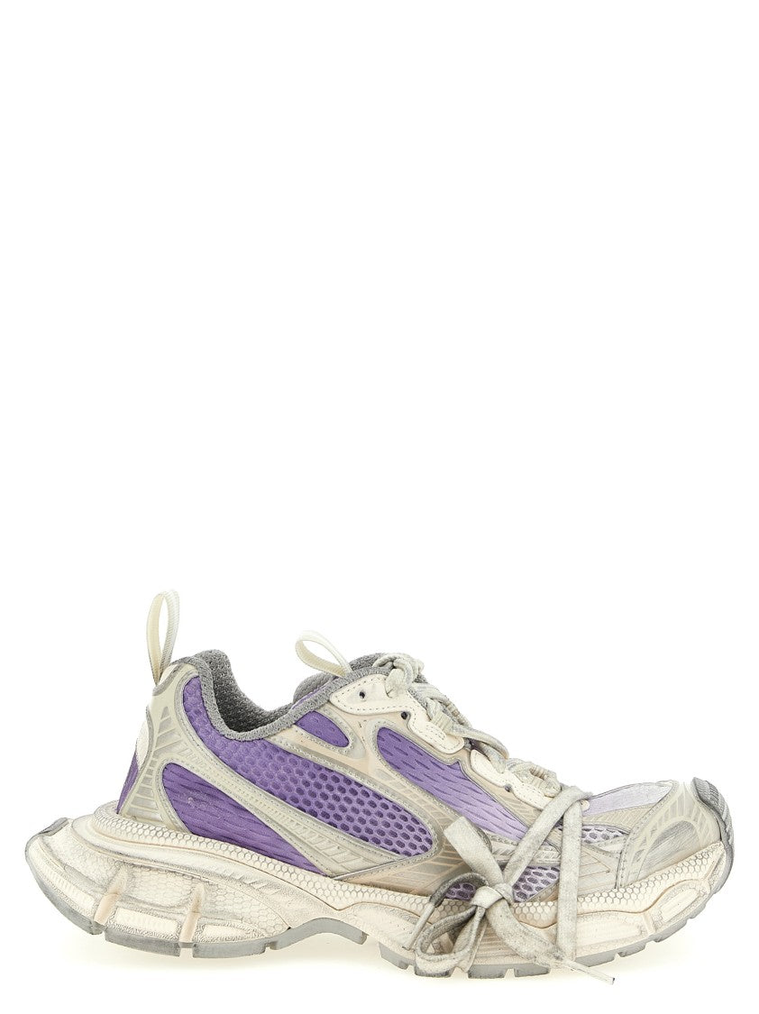 Balenciaga Chunky Used-Effect Mesh Sneakers With Embossed Detailing