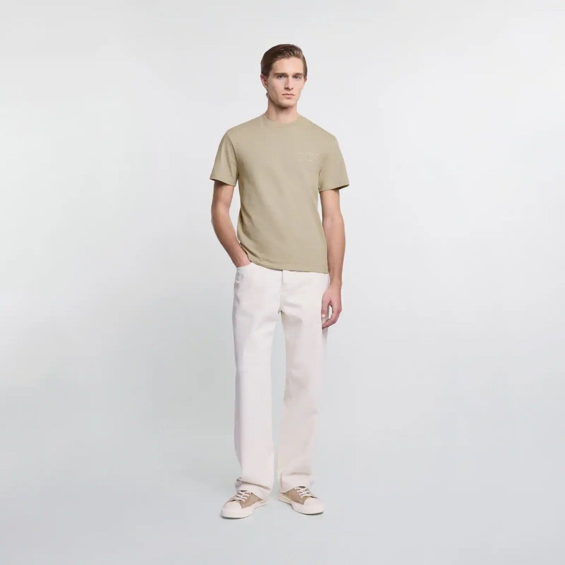 Hogan Ecru T-Shirt With Regular Fit