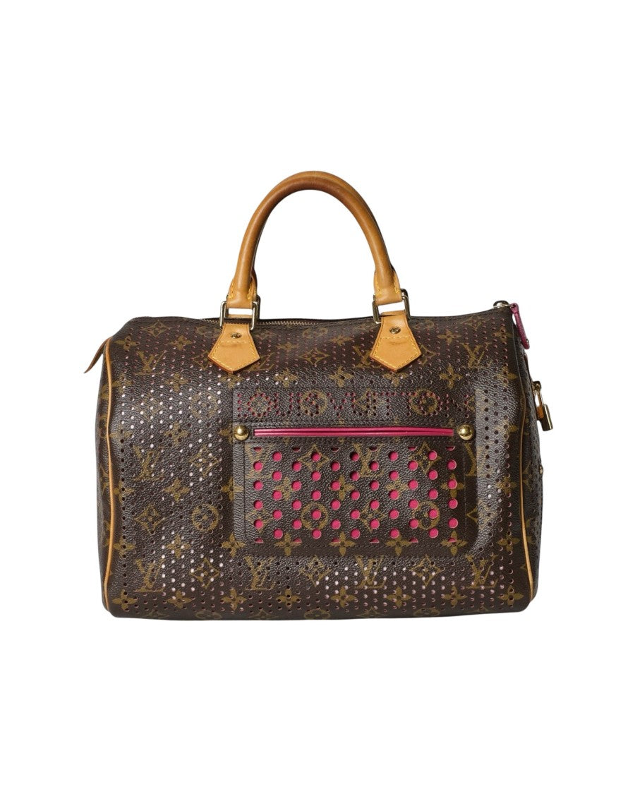 Louis Vuitton Fucsia Speedy 30 Monogram Perforated