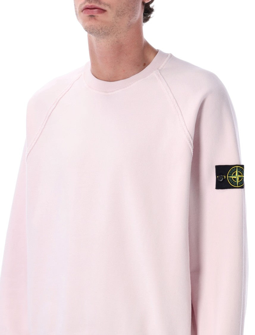 Stone Island Oversized Crewneck Sweatshirt In Brushed Organic Cotton