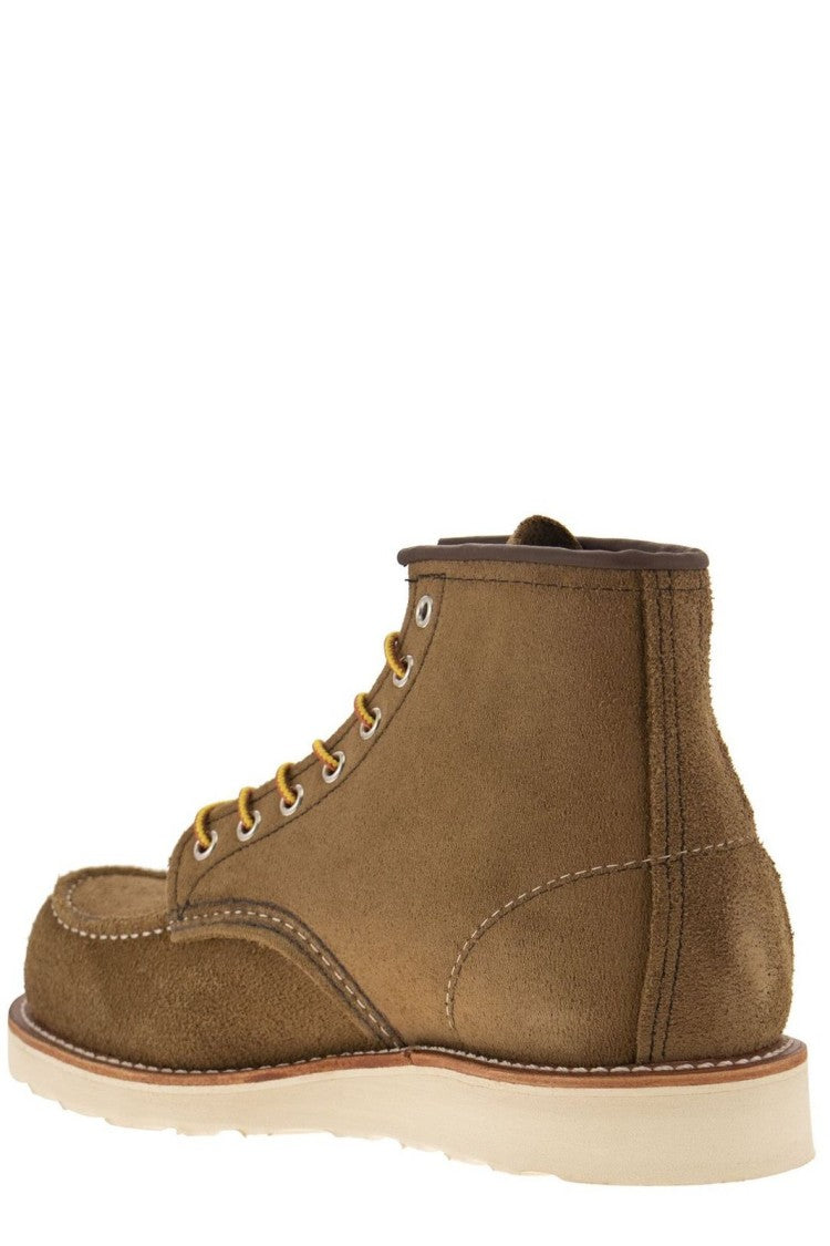 Red Wing Brown Suede Moc Toe Flat Shoes