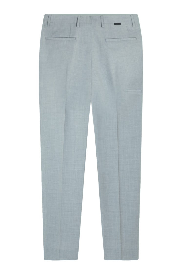 Gazzarrini X Michele Franzese Pearl Grey Virgin Wool Trousers