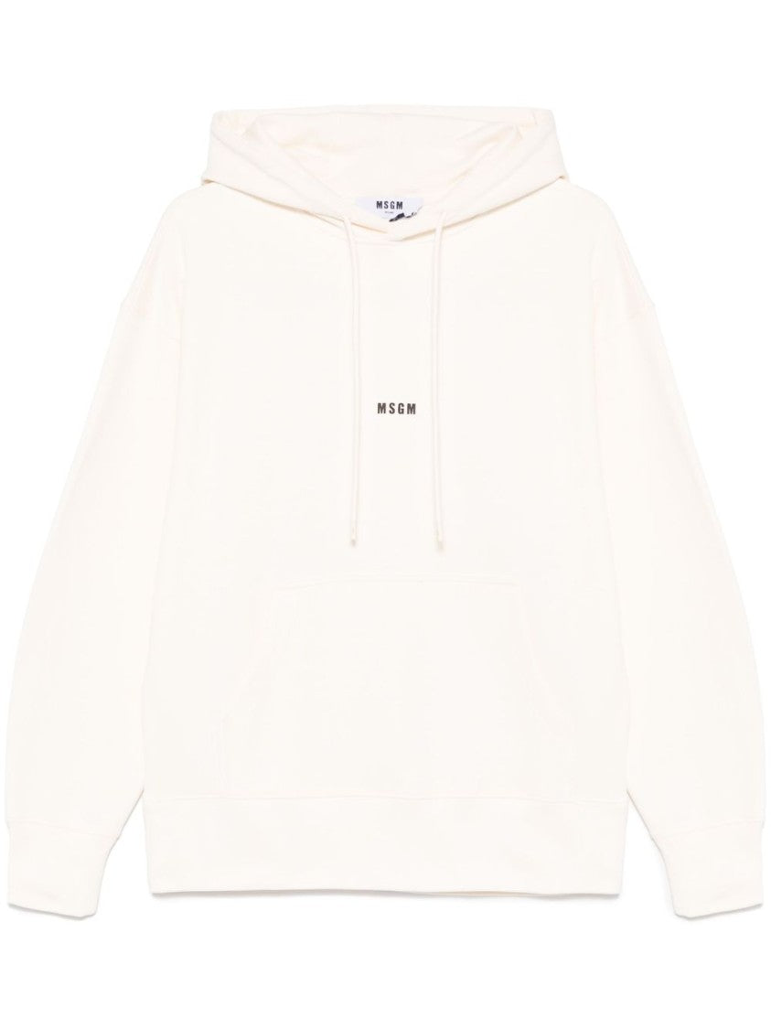 Msgm Relaxed White Sweatshirt