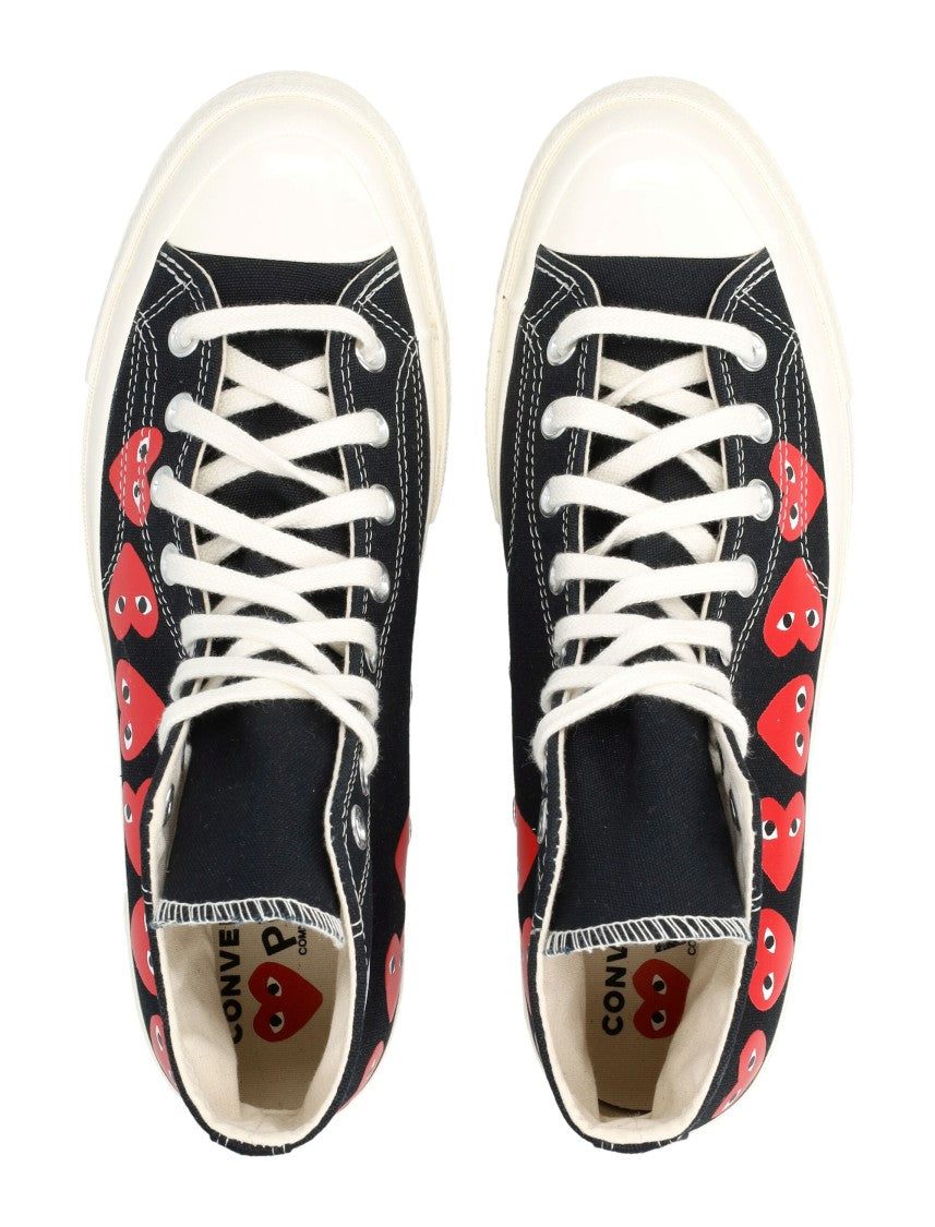 Comme Des Garçons X Converse High-Top Sneakers With Iconic Heart Print